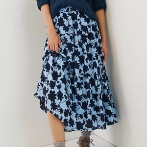 Anthropologie Lenora Tiered Maxi Skirt